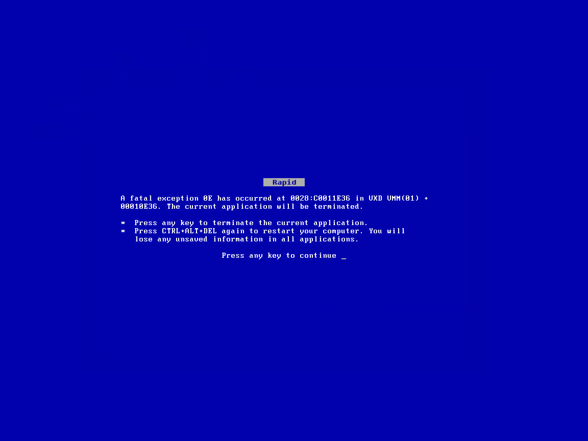 blue screen of death