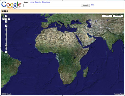 Zoomable Satellite Map of Africa Google released their Google Maps of the US 