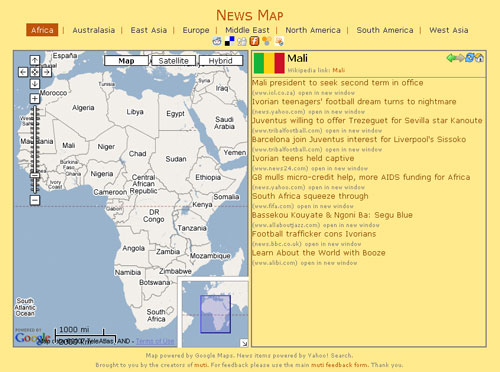Muti News Map: Mali
