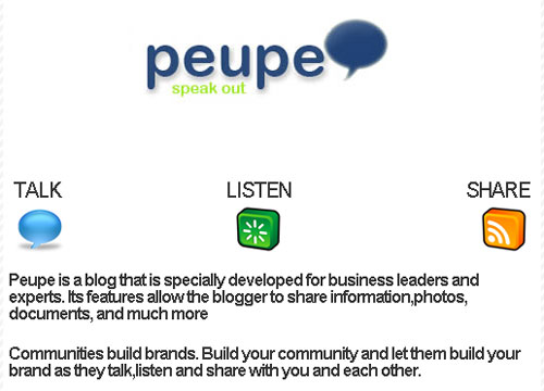 Peupe Blogging Platform