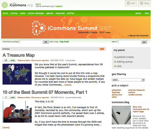 The New iCommons Website