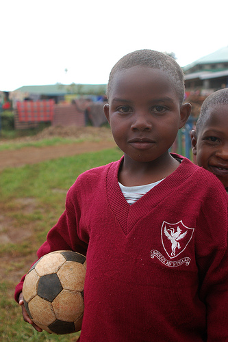 Soccer kid at orphanage