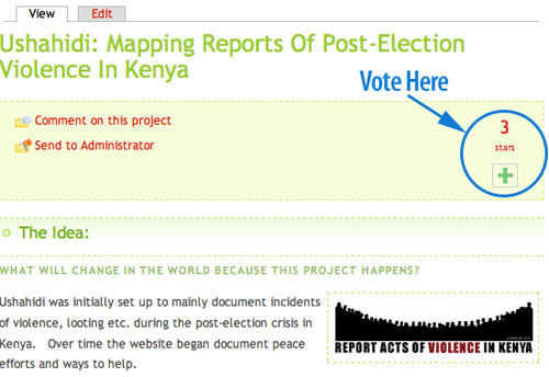 Ushahidi: vote here