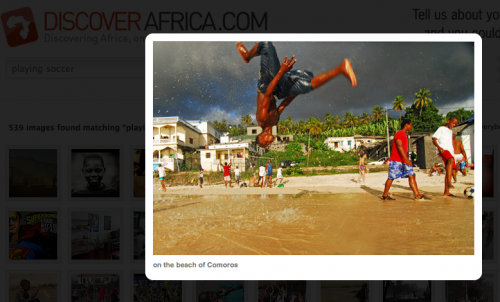 Soccer in Africa via DiscoverAfrica.com