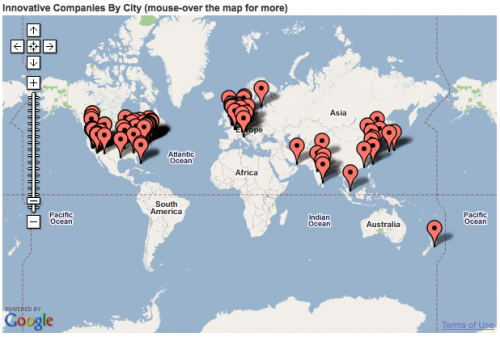 Fast Companys Map of 50 Innovative Companies