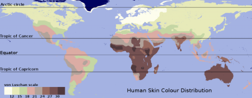 Map of skin color