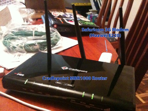 Cradlepoint MBR1000 and Safaricom Huawei 3g modem