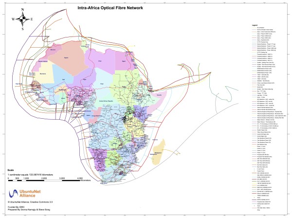Intra-Africa Internet cable map - Donna Namujju & Steve Song