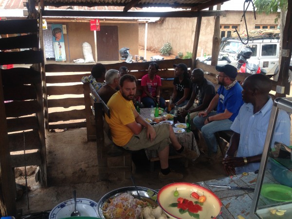 Grabbing lunch somewhere in southern Tanzania