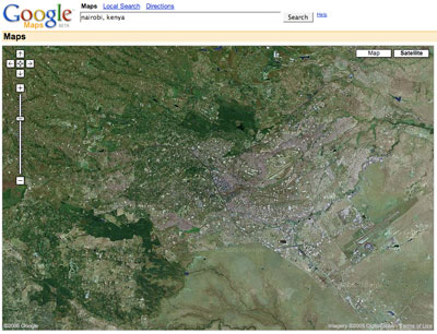 Nairobi via satellite